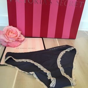 Victoria’s Secret Steely Blue Lace Trim Cheekini